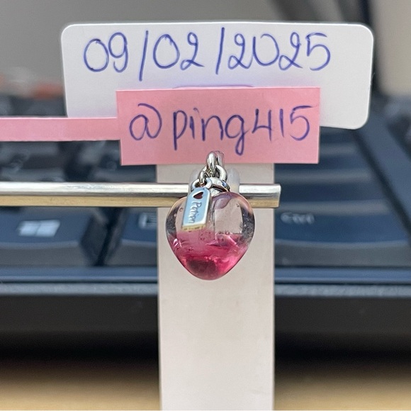 Pandora Potion heart pink Murano dangle - Picture 3 of 16